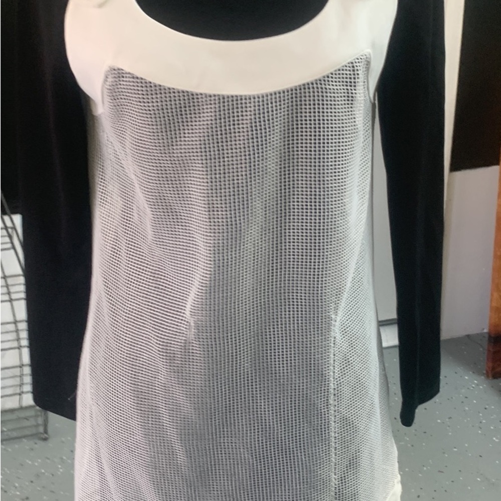 Shein Dress with removable white overalls size small